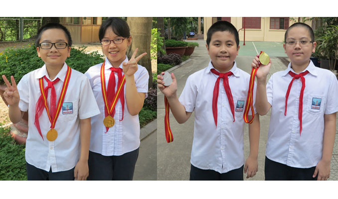 Học sinh Tiểu học Nguyễn Siêu xuất sắc đạt 4 huy chương quốc gia