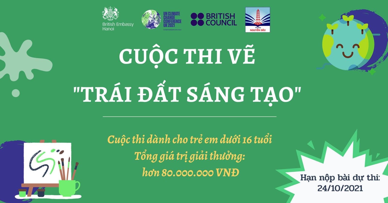 Phát động Cuộc thi Vẽ "Trái Đất Sáng Tạo" cùng Đại sứ quán Anh tại Việt Nam
