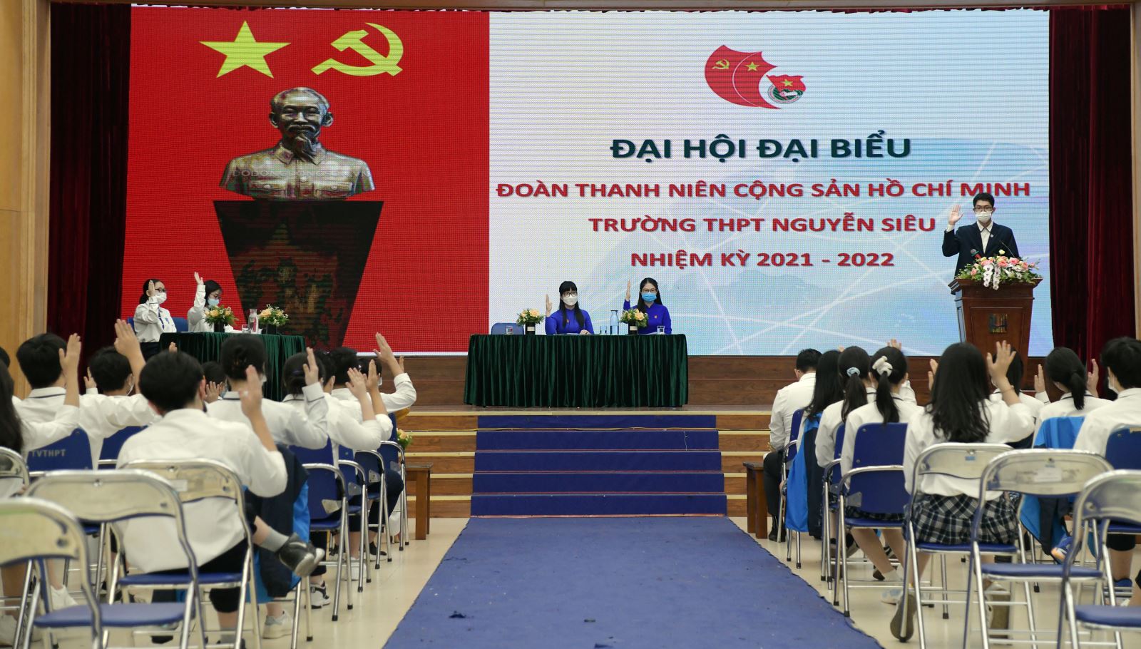 Trường Nguyễn Siêu tổ chức Đại hội Đoàn TNCS Hồ Chí Minh nhiệm kỳ 2021-2022