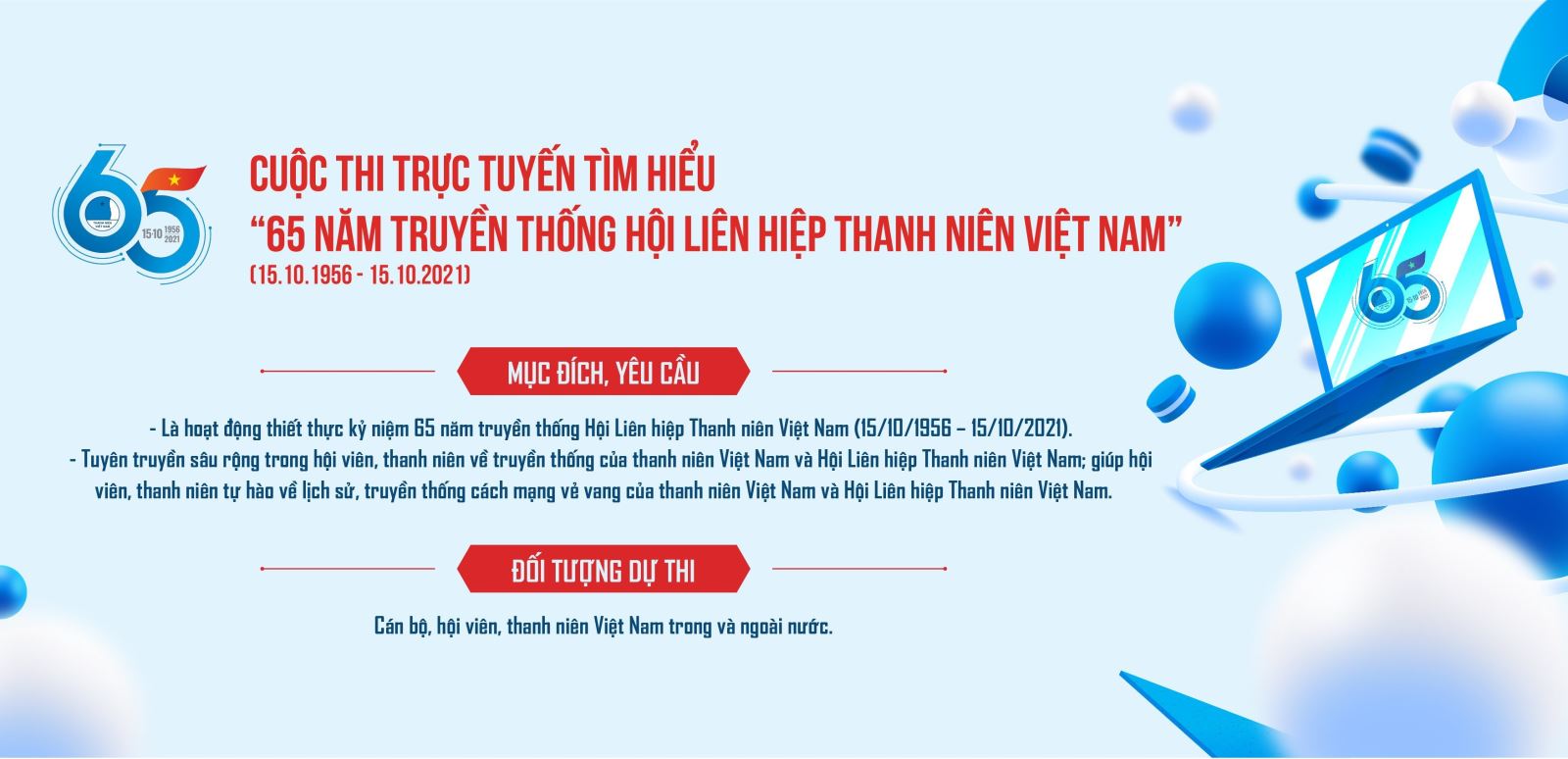 Phát động cuộc thi trực tuyến tìm hiểu “65 năm truyền thống Hội LHTN Việt Nam”