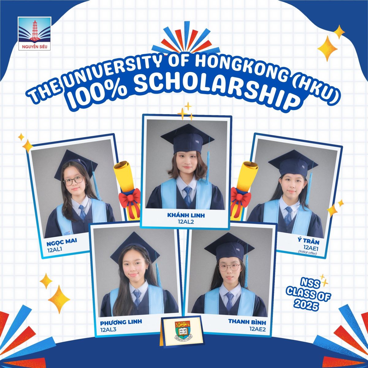 NS-ERS CHINH PHỤC 5 HỌC BỔNG 100% TỪ ĐẠI HỌC HONGKONG TOP 17 THẾ GIỚI