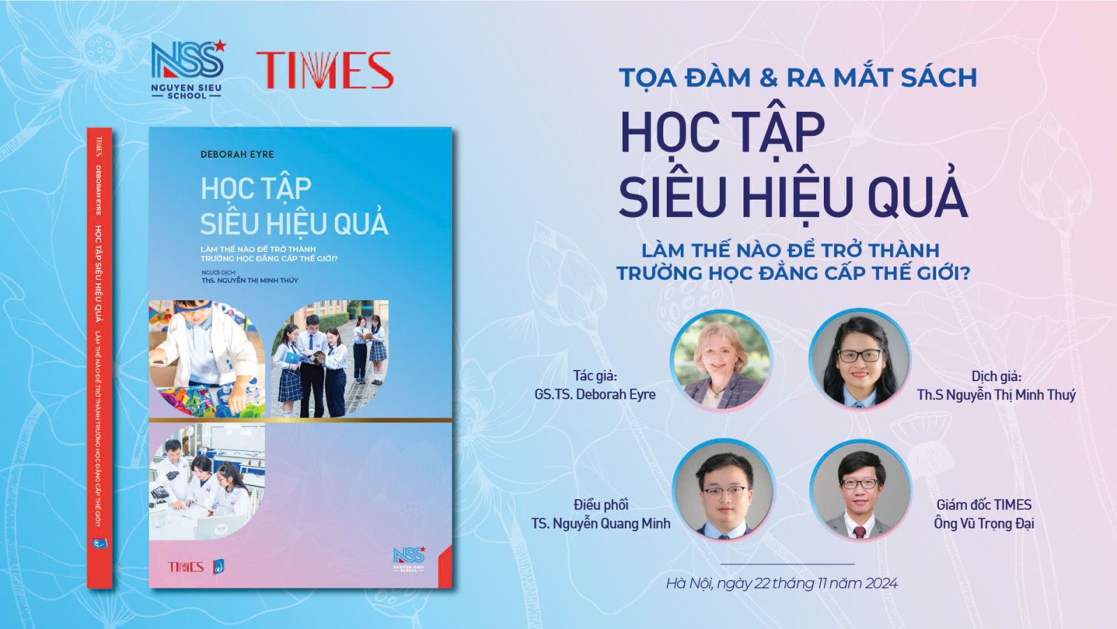 THÔNG CÁO BÁO CHÍ: TỌA ĐÀM VÀ RA MẮT SÁCH “HỌC TẬP SIÊU HIỆU QUẢ”