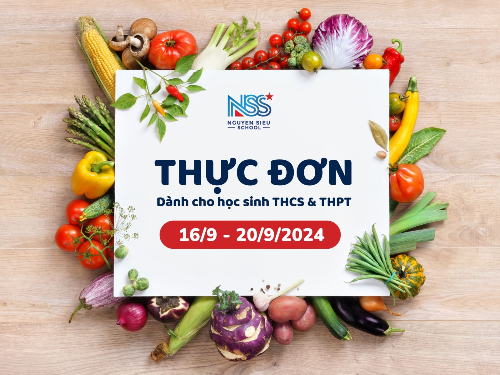 THỰC ĐƠN TUẦN 16/9-20/9/2024