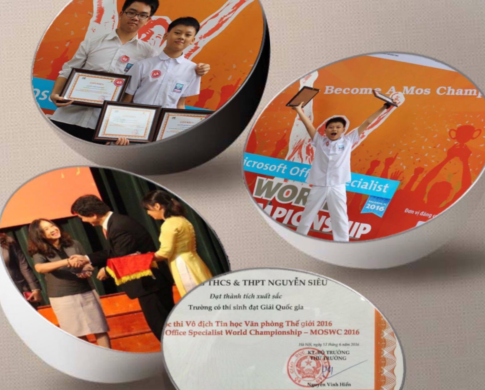 Trường Nguyễn Siêu và học sinh nhận giải MOSWC 2016 cấp quốc gia